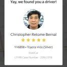 GrabCar / GrabTaxi - grabtaxi vh 2086 - Photo 1 - comment #2016836