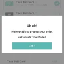 Taco Bell - gift card not working - Photo 1 - comment #2006056