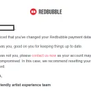 Redbubble - account suspension - Photo 1 - comment #1925740