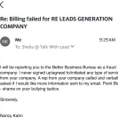 Talk With Lead - unsolicited email spamming - Photo 2 - comment #2567276