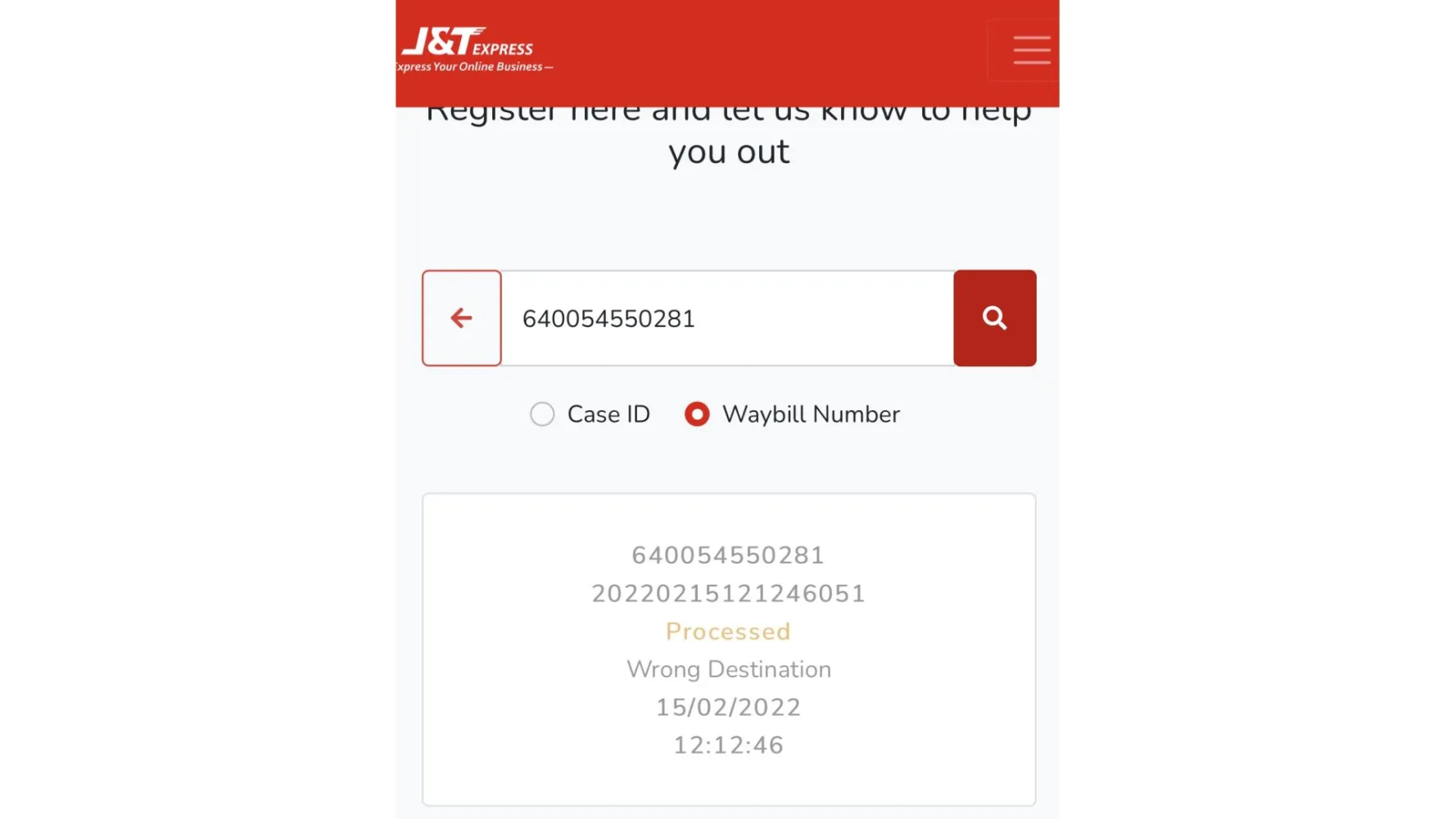 J n t tracking number