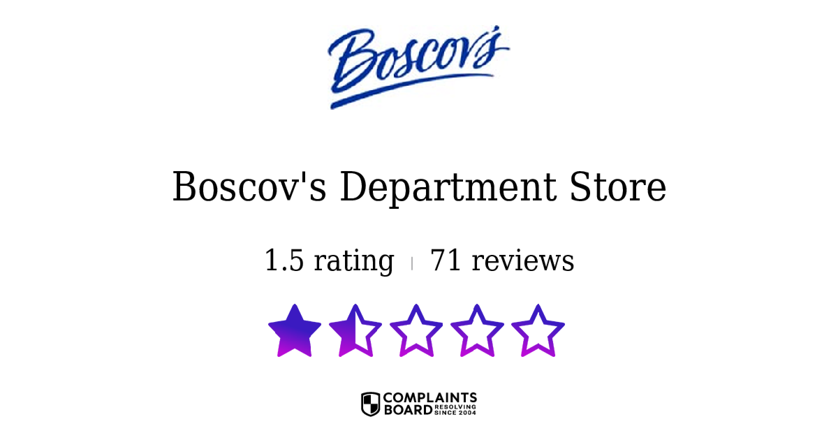 Boscov's Department Store Reviews 2024 All You Need to Know