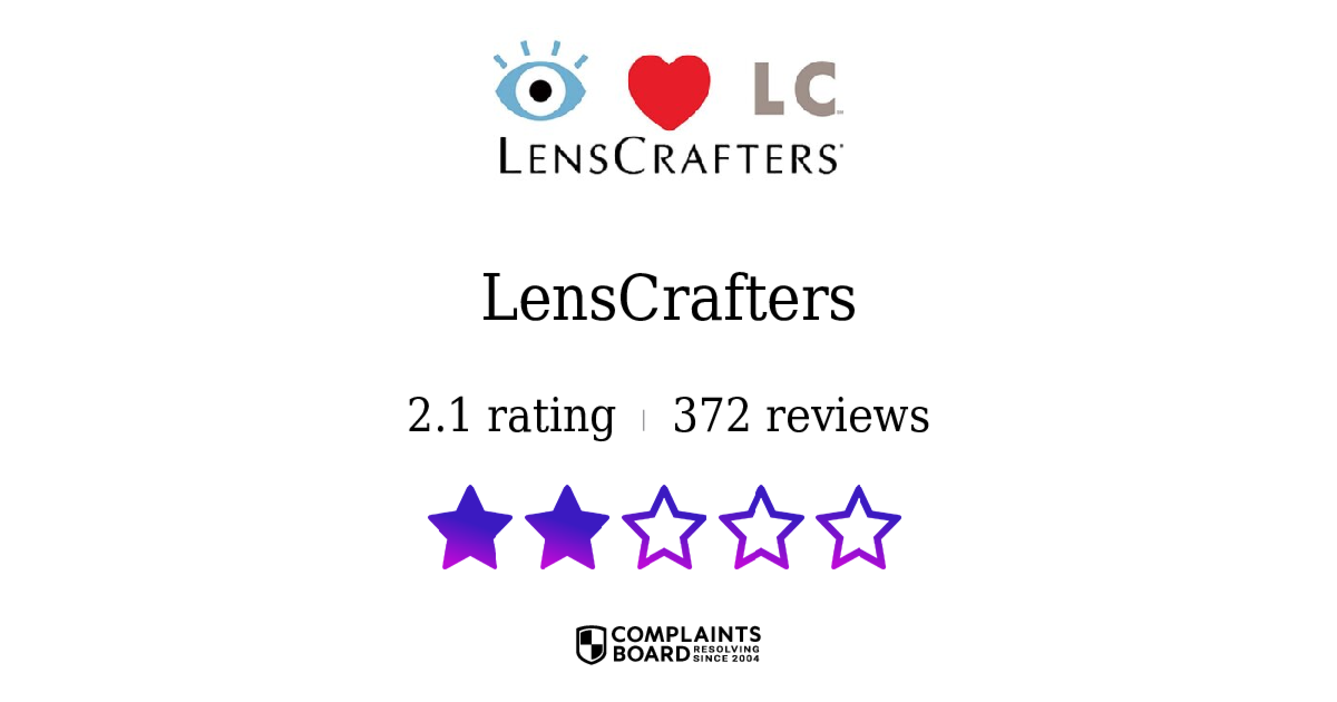 LensCrafters Eyewear Shoppers Reviews 2024 All You Need to Know ComplaintsBoard