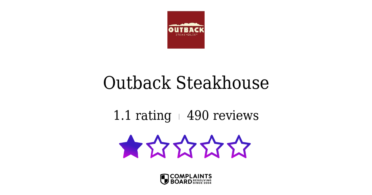 Outback Steakhouse Reviews 2024 All You Need to Know ComplaintsBoard
