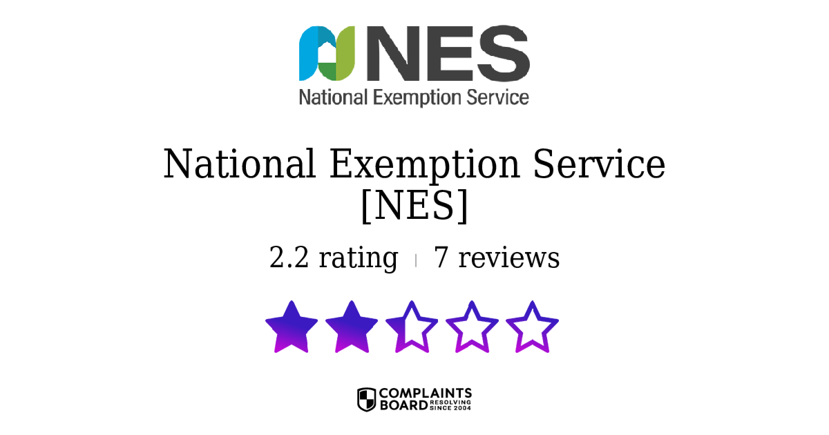 National Exemption Service [NES] Property Managers And Residents