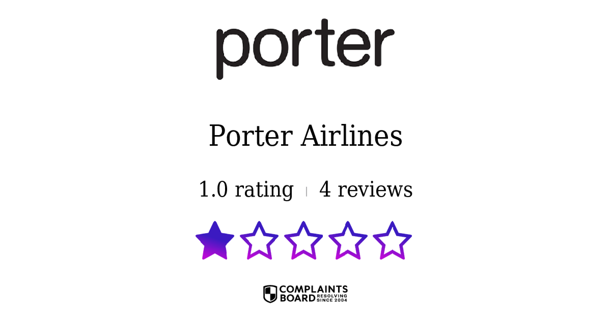 Porter Airlines Travelers Reviews 2024 All You Need to Know ComplaintsBoard