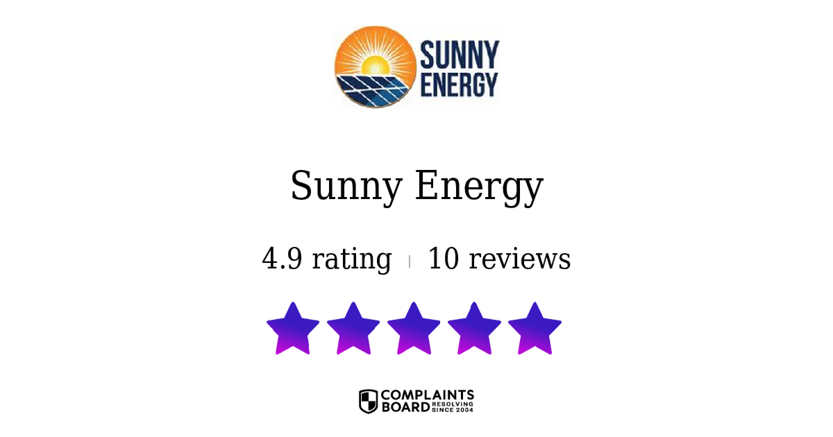 Sunny Energy Legit Customer Reviews | ComplaintsBoard