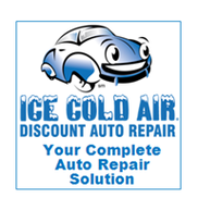 Ice Cold Air Discount Auto Repair Logo